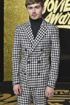 Alex Standall 13 Reasons Why Suiting Fabric Black Blazer
