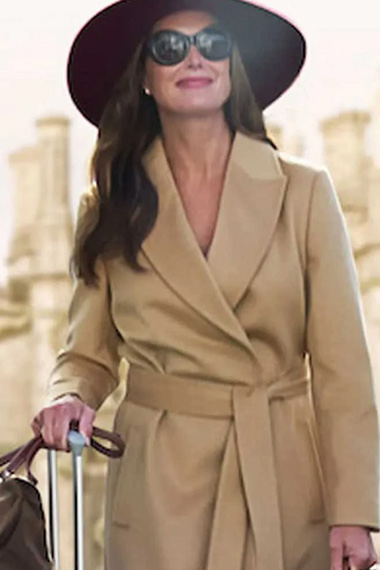 Sophie Brooke Shields A Castle For Christmas Beige Trench Coat