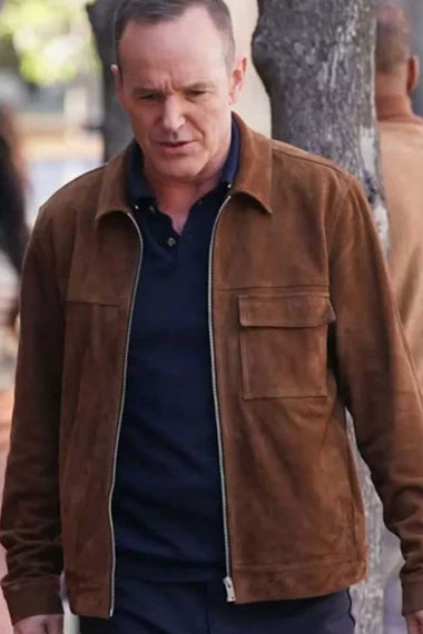 Clark Gregg Agents Of SHIELD Phil Coulson Brown Suede Jacket