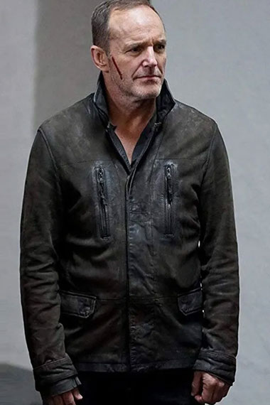 Phil Coulson Agents of SHIELD Clark Gregg Brown Suede Jacket