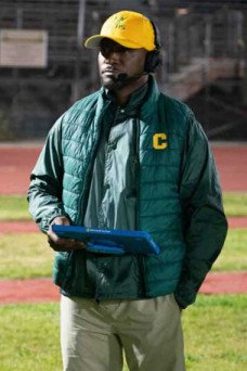 Taye Diggs All American Billy Baker Green Quilted Puffer Vest