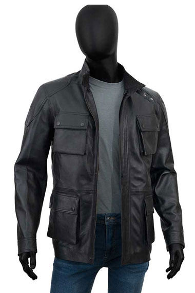 Anthony Mackie Altered Carbon TV Series Black Leather Jacket