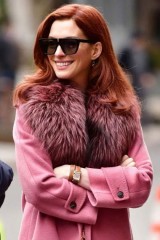 Modern Love TV Show Lexi Anne Hathaway Pink Wool Fur Coat
