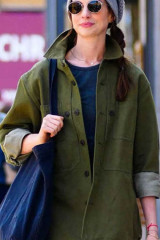 Anne Hathaway WeCrashed Rebekah Neumann Green Cotton Jacket