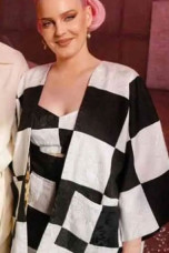 Our Song Anne Marie White And Black Plaid Cotton Jacket anne-marie-our-song-white-cotton-jacket