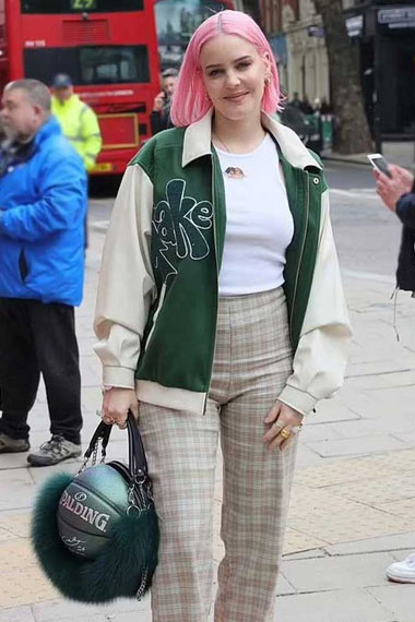 Anne Marie Take A Trip Our Song Green Cotton Letterman Jacket