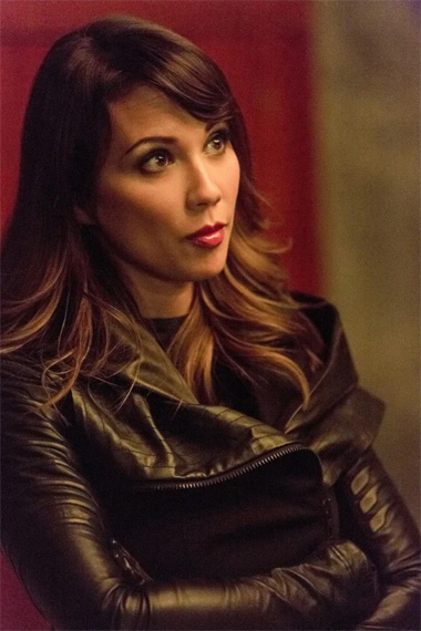 Arrow Season 8 Lexa Doig Black Leather Jacket