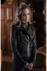 Arrow Series Caity Lotz Sara Lance Black Leather Jacket