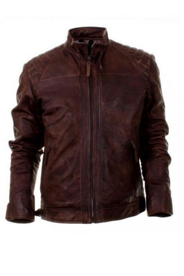 Stephen Amell Arrow TV Show Oliver Queen Brown Leather Jacket
