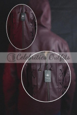 Arsenal Arrow Roy Harper Colton Haynes Maroon Leather Jacket arrow-colton-haynes-leather-jacket-costume
