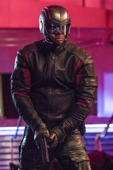 Arrow TV Series David Ramsey John Diggle Black Leather Jacket