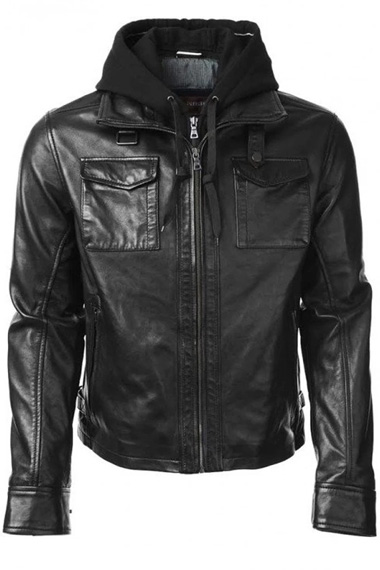 Arrow TV Show Stephen Amell Oliver Queen Black Leather Jacket