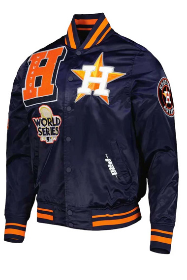 Houston Astros World Series Mash Up Logo Varsity Bomber Jacket