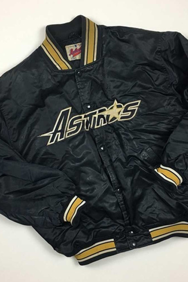 Houston Astros Starter Vintage Satin Bomber Varsity Jacket