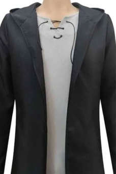 Eren Jaeger Attack On Titan Anime Hooded Black Cotton Coat