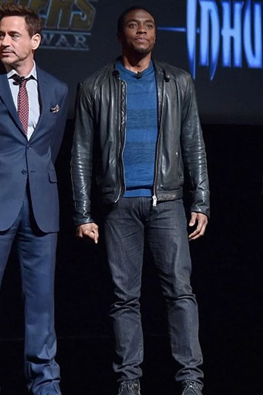 Avengers Premiere Chadwick Boseman Black Jacket