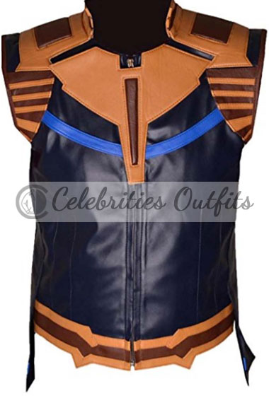 Avengers Infinity War Josh Brolin Thanos Cosplay Leather Vest