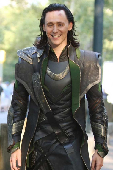 The Avengers Tom Hiddleston Loki Cosplay Leather Trench Coat