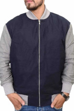 Baby Driver Ansel Elgort Blue Bomber Fleece Varsity Jacket ansel-elgort-baby-driver-bomber-jacket