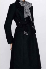 Sophie Moore Meagan Tandy Batwoman Black Wool Trench Coat batwoman-sophie-moore-coat