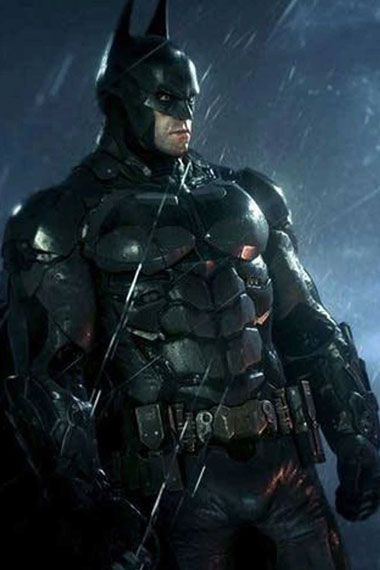 Bruce Wayne Batman Arkham Knight Black Cosplay Leather Jacket