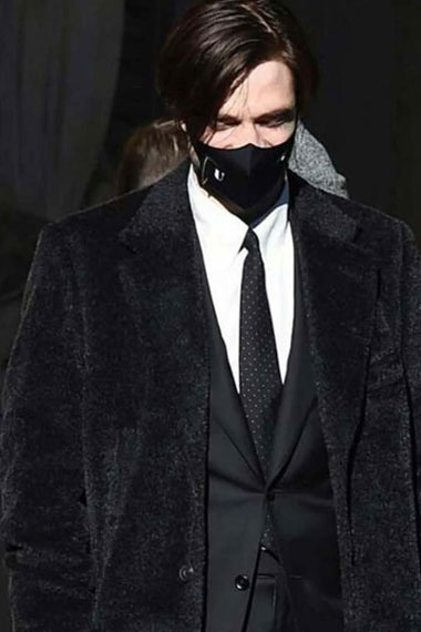 The Batman Bruce Wayne Robert Pattinson Black Wool Trench Coat