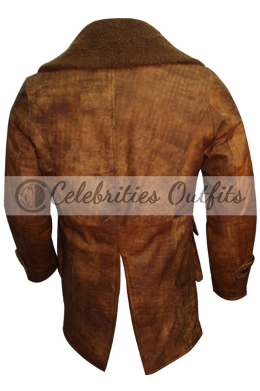 The Dark Knight Rises Tom Hardy Bane Brown Leather Coat