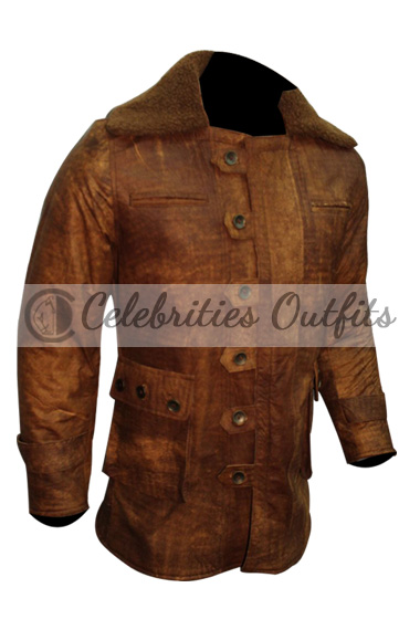 The Dark Knight Rises Tom Hardy Bane Brown Leather Coat