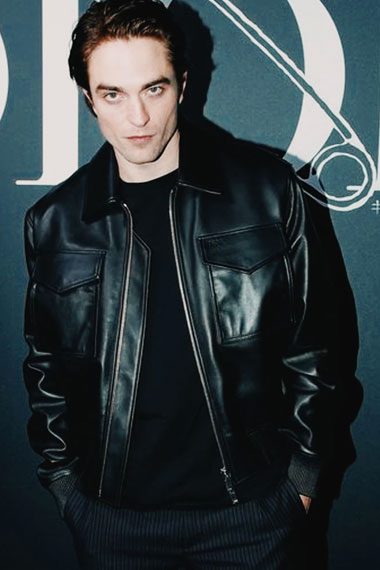 Robert Pattinson The Batman Bruce Wayne Black Leather Jacket