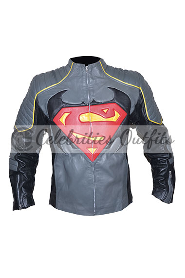 Batman V Superman Dawn Of Justice Grey Cosplay Leather Jacket