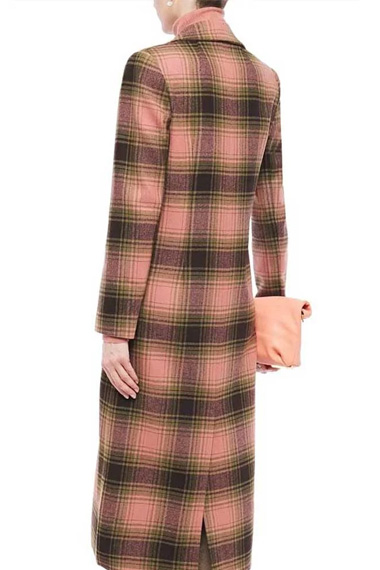 Adele Eve Hewson Behind Her Eyes Checked Plaid Trench Coat
