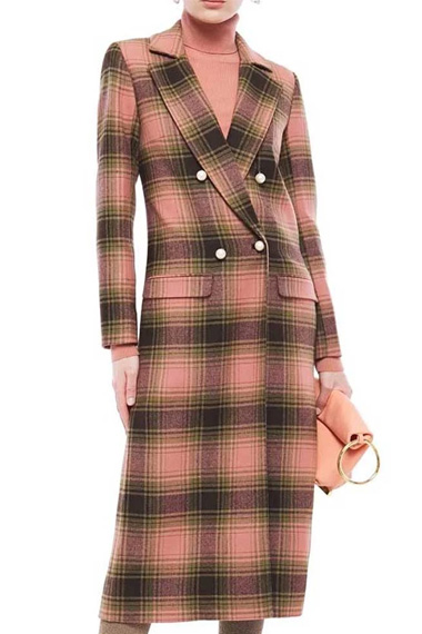 Adele Eve Hewson Behind Her Eyes Checked Plaid Trench Coat