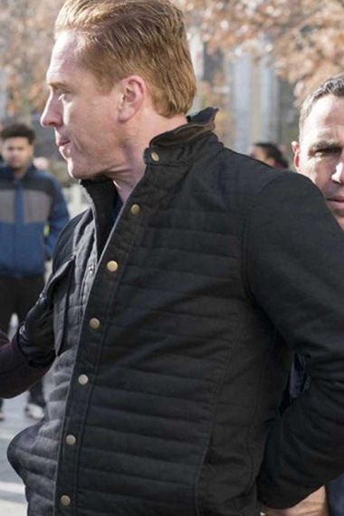 Bobby Axelrod Damian Lewis Billions Black Quilted Jacket