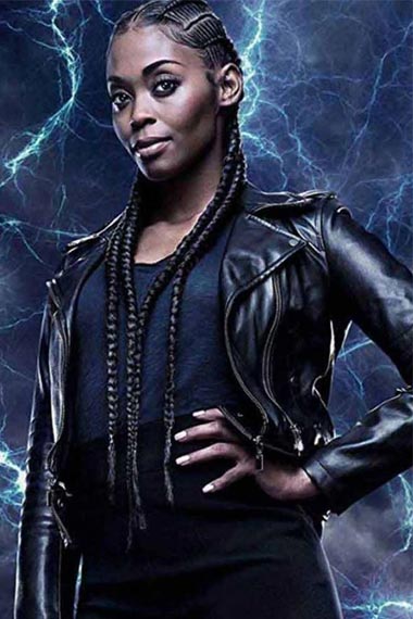 Thunder Nafessa Williams Black Lightning Black Leather Jacket
