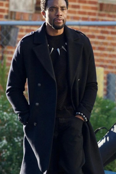 Chadwick Boseman Black Panther T'Challa Wool Coat