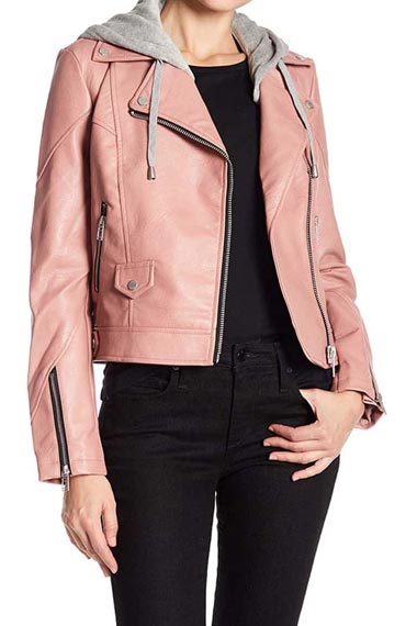 Marisa Ramirez Maria Baez Blue Bloods Pink Leather Jacket