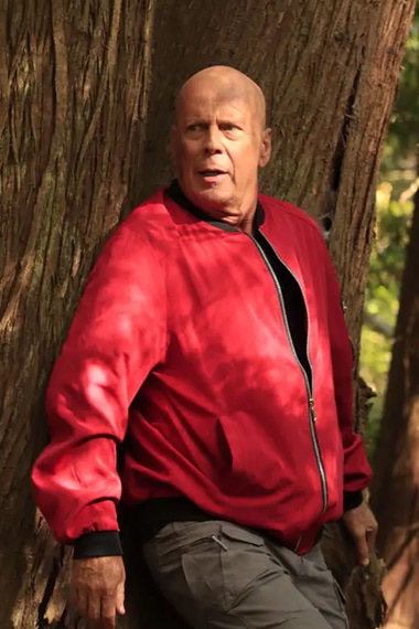 Thomas Malone Apex Bruce Willis Red Cotton Jacket
