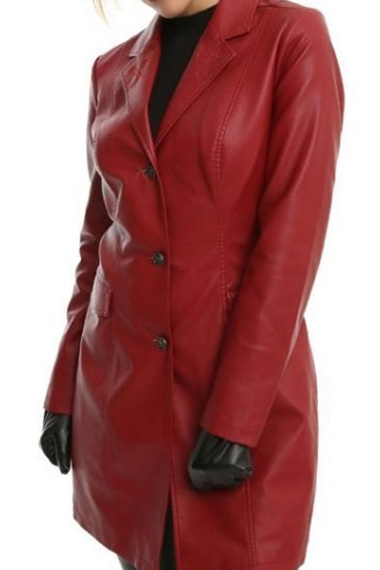 Buffy The Vampire Slayer Sarah Michelle Gellar Red Trench Coat