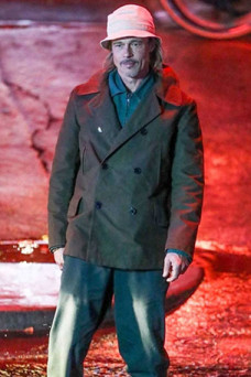 Ladybug Brad Pitt Bullet Train Green Cotton Trench Coat