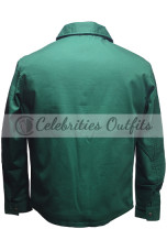 Bullet Train Ladybug Brad Pitt Bomber Green Cotton Jacket brad-pitt-bullet-train-bomber-jacket