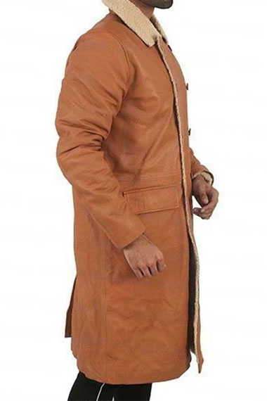 Candyman Yahya Abdul-Mateen Anthony McCoy Brown Leather Coat
