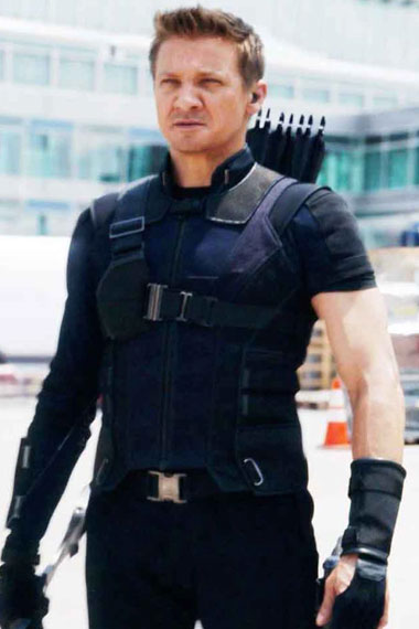 Jeremy Renner Captain America Civil War Black Cotton Vest