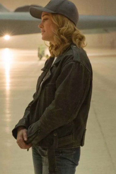 Carol Danvers Captain Marvel Brie Larson Distressed Jacket