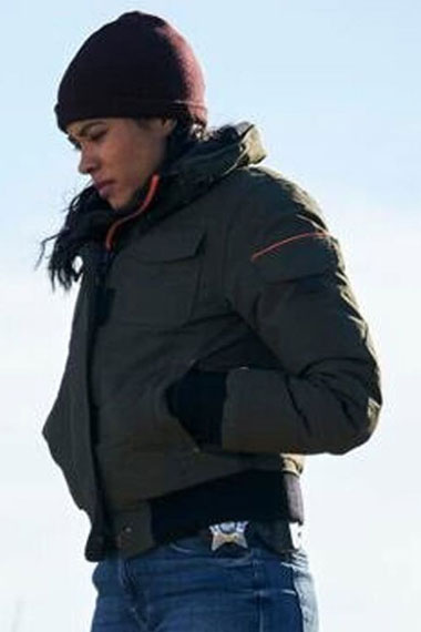 Vanessa Rojas Chicago PD Lisseth Chavez Black Bomber Jacket