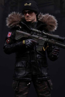 Gangsters Kingdom Spade 5 Baron Hooded Black Leather Jacket