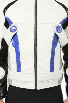 Liam Kosta Mass Effect Gaming White Cosplay Leather Jacket