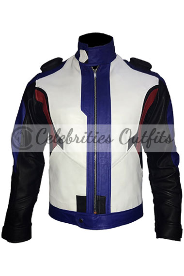 Overwatch Gaming Soldier 76 Black White Biker Leather Jacket