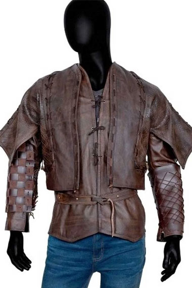 Devon Terrell King Arthur Cursed Brown Cosplay Leather Jacket