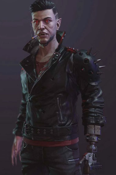 Cyberpunk 2077 Video Game Dracula Punk Studded Cosplay Jacket