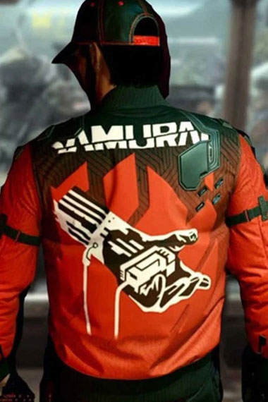 Cyberpunk 2077 Video Game Samurai Bomber Red Cosplay Jacket